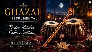 Thumbnail: Timeless Ghazal Instrumental 🎵 | Emotional Flute & Tabla Music