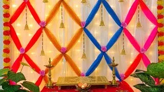 Thumbnail: Ganpati decoration ideas 2026 /festival backdrop decoration ideas/Varmahalakshmi decoration ideas 