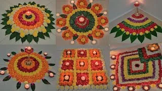 Thumbnail: Simple &easy flower rangoli design for diwali festival/ diwali decoration ideas for home