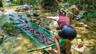 Thumbnail: She Set a Homemade Trap – Then Giant Catfish Started Pouring In!