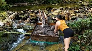 Thumbnail: Country Girl Builds a Homemade Wooden Fish Trap and Catches Hundreds of Giant Catfish!
