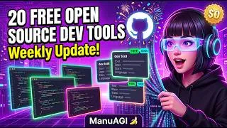 Thumbnail: Top Dev Tool Projects : Claude Code, Caveman, Page Agent, Webiny, Rampart, Godcoder & Tine