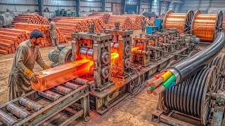 Thumbnail: Incredible Process Of Manufacturing Copper Wires From Giant Copper Bilts | How Copper Wire is Made