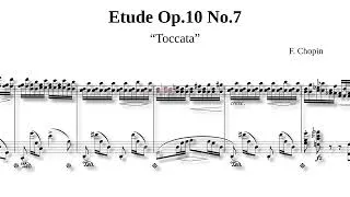 Thumbnail: Chopin — Étude Op. 10 No. 7 in C major "Toccata" | Score Following #chopin #sheetmusic