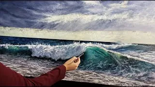 Thumbnail: "A Wave Of Memories" │Seascape Oil Painting Time Lapse