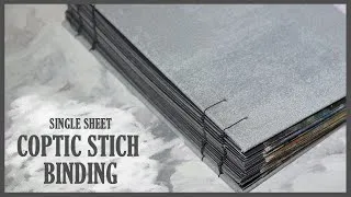 Thumbnail: Binding The Paintings From Oiltober │DIY Single Sheet Coptic Stich Binding tutorial