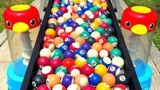 Thumbnail: Marble Run ☆ Lots of Billiard Balls & Colorful Marbles