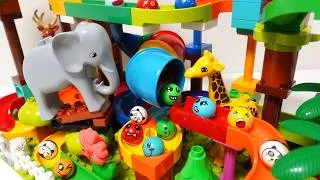 Thumbnail: Satisfying Building Blocks Wow! A giant tunnel animal block coaster!