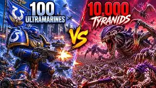 Thumbnail: Can 100 Ultramarines Survive 10,000 Tyranids?! | UEBS 2