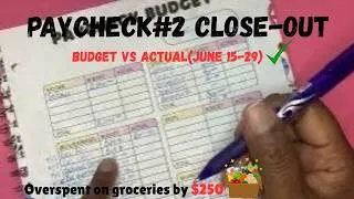 Thumbnail: Paycheck #2 Close-Out: Budget vs Actual - My Real Spending✅