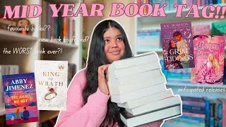 Thumbnail: Mid-Year Book Tag 📖🎀⭐️ (5 star reads, worst books & anticipated releases)