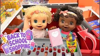 Thumbnail: BABY ALIVE dolls outing 🛒 Shopping for back to school ✏️ school supplies 📓