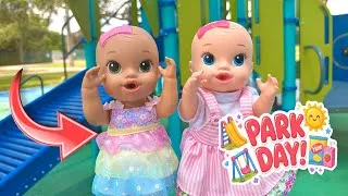 Thumbnail: NEW Baby alive dolls go on a Outing Park 🛝 fun and shopping toys challenge 🧸