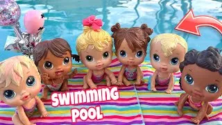 Thumbnail: Baby alive crib life dolls Afternoon routine 💦 Swimming at the pool and surprise birthday party 🥳 
