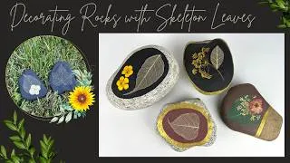 Thumbnail: Decorating Rocks with Skeleton leaves | Pressed flower rocks | Skeleton leaf craft ideas | DIY