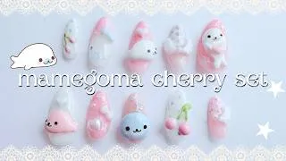 Thumbnail: do mamegoma nails with me!🍒🦭 gel-x