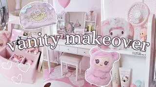 Thumbnail: vanity makeover ♡ cleaning, organizing, refresh  + joocyee makeup