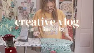 Thumbnail: Creative Week Vlog | Finishing My Vintage Apron, Bandana Bag, Thrifting & Baking