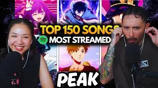 Thumbnail: TOP 150 MOST STREAMED ANIME SONGS OF ALL TIME 🔥 (REACTION)