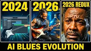 Thumbnail: Two Years of AI Music Evolution 🎸 Same AI Song | 2 Worlds 🎷Baby, Why Do You Do Me Like That? | Blues