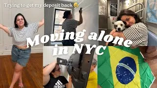 Thumbnail: MOVING IN NYC 04 | trying to get my deposit back, patching holes, brazilian food