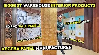 Thumbnail: Biggest Warehouse of Interior Products | #3dpvcpanel #uvmarblesheet #glassmosaic | Vectra Wall Panel