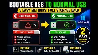 Thumbnail: Fix Bootable Flash Drive Back to Normal Storage (2026 Easy Guide)