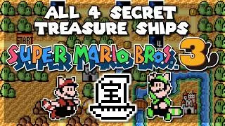 Thumbnail: All 4 Secret Treasure Ships in Super Mario Bros. 3 | NES & Super Nintendo [Original Capture]
