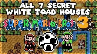 Thumbnail: All 7 Secret White Toad Houses in Super Mario Bros. 3 | NES & Super Nintendo [Original Capture]