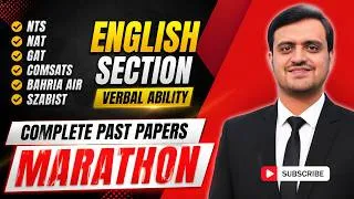 Thumbnail: English Section Past Papers Marathon | NTS NAT GAT COMSATS Bahria Air SZABIST Entrance Test 2026