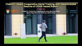 Thumbnail: Visibility-aware Cooperative Aerial Tracking with Decentralized Swarms of LiDAR-based Robots