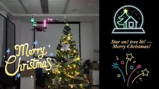 Thumbnail: Santa’s New Helper: A Flying Manipulator Crowns the Tree!