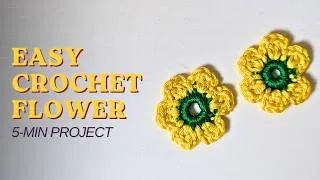 Thumbnail: Easy Crochet Flower Tutorial for Beginners | 5 Minute Crochet Project