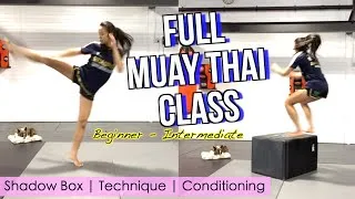 Thumbnail: FULL MUAYTHAI CLASS (30 Minutes) -  Follow Along |Technique + Shadow Box + Conditioning