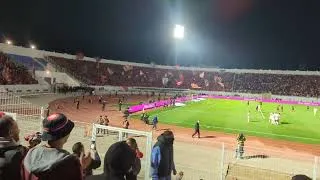 Thumbnail: Wydad Casablanca fans celebrating their second goal vs HUSA