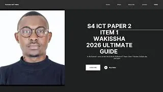 Thumbnail: S4 ICT Paper 2 Wakissha Guide for Item 1 2026