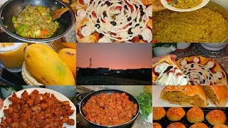 Thumbnail: My full week cooking routine vlog l baked bunkabab pizza motta chawal  nargisi kabab mango trifle 