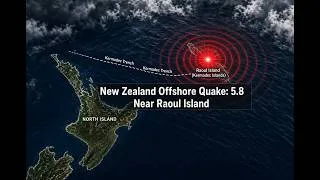 Thumbnail: New Zealand Offshore Quake: 5.8 Near Raoul Island