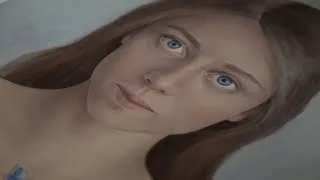 Thumbnail: PORTRAIT PAINTING - Oil Painting Time Lapse - "Blue butterfly"