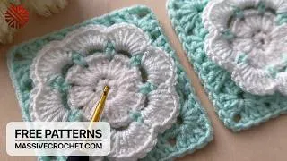Thumbnail: Crochet a VERY EASY Granny Square for Beginners! 🤍👌