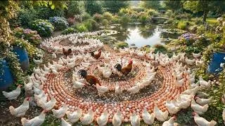 Thumbnail: Peaceful Farm Life in a Beautiful Countryside Garden | Free Range Chickens