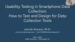 Thumbnail: MASS 2024 - Keynote - Romano - Usability testing in smartphone data collection