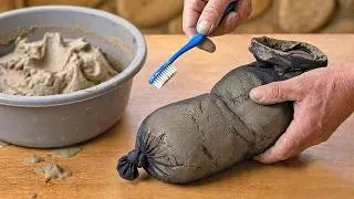 Thumbnail: 🤯Cement in Pantyhose + Toothbrush, This is What I Got! Fantastic result!