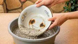 Thumbnail: ✨ I Took Cement and an Old Bowl — Genius Result! An Awesome Cement Planter