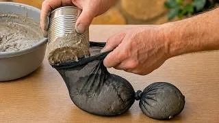 Thumbnail: I Stuffed Cement and Tin Can into Pantyhose and This is What I Got!🤯 Fantastic result!