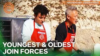 Thumbnail: Four Generations Face the Ultimate Quarry Cook-Off! | MasterChef: Generations