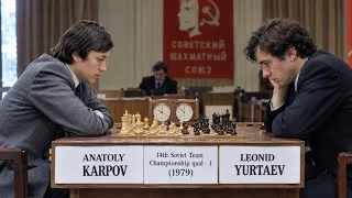 Thumbnail: Anatoly Karpov vs Leonid Yurtaev • 14th Soviet Team Championship qual - 1 ( 1979)