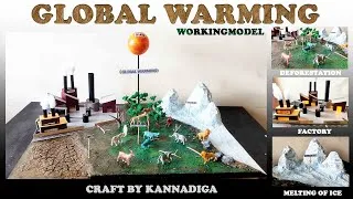 Thumbnail: A Global Warming Working Model"  Rising temperatures, Rising concerns climatic changes 3D model