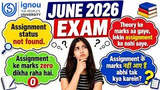Thumbnail: IGNOU Assignment Marks Not Updated? | Assignment Status Not Found Solution | June 2026 Exam #ignou