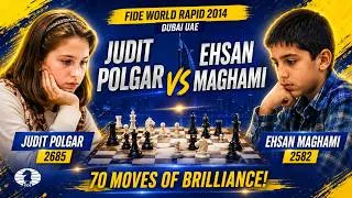 Thumbnail: Judit Polgár vs Ehsan Ghaem Maghami 📍 FIDE World Rapid Championship 2014📍 Dubai, UAE📍